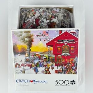 NWT Charles Wysocki “Whisletop Christmas” 500 Piece Puzzle